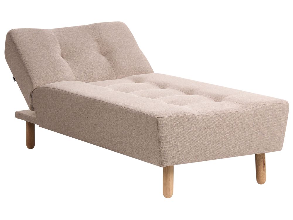 Chaise Longue ALSTEN Fabric Beige