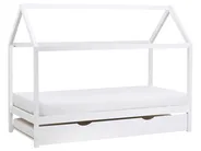 Kids Trundle Bed Pine Wood CRILLON 90 x 200 cm (EU Single) White_961904