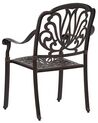 Set of 4 Garden Chairs Brown ANCONA_765485