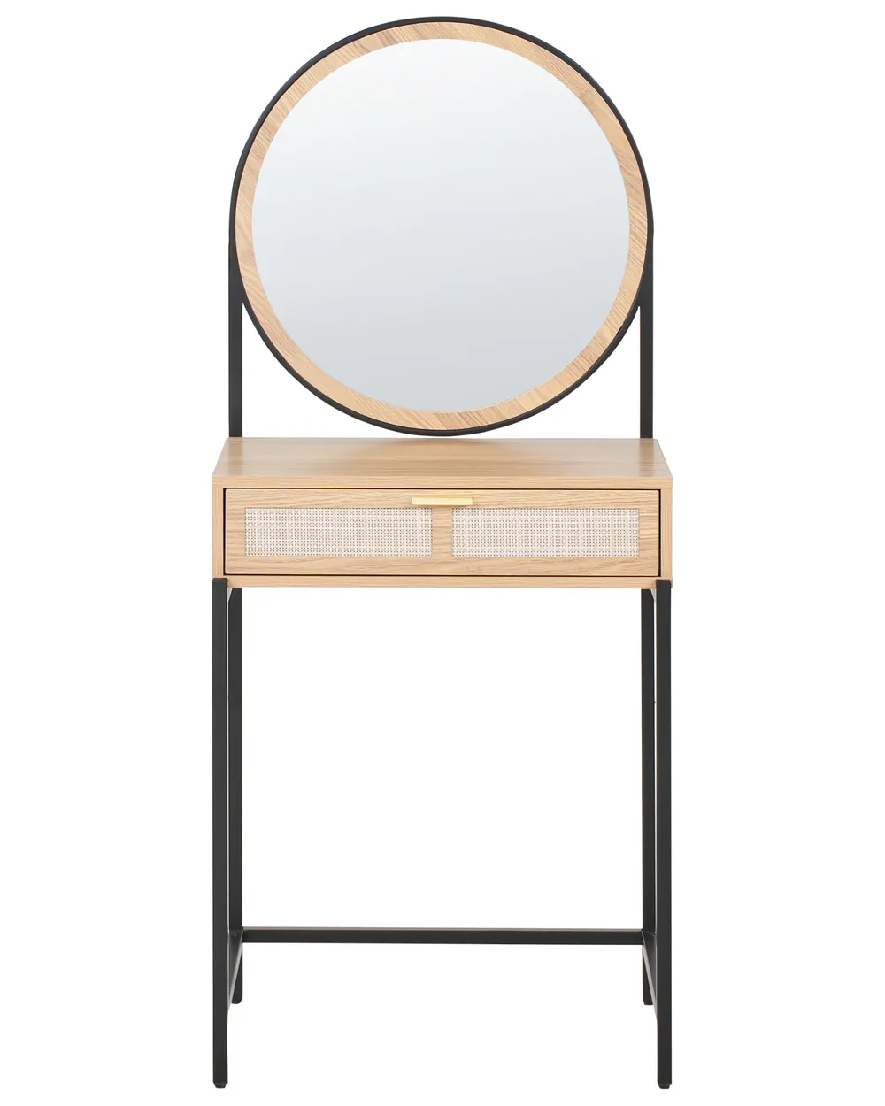 Dressing Table with Mirror CASSIAR Light Brown_1003759