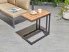 Garden Side Table Light Wood and Black MESSINA_932798