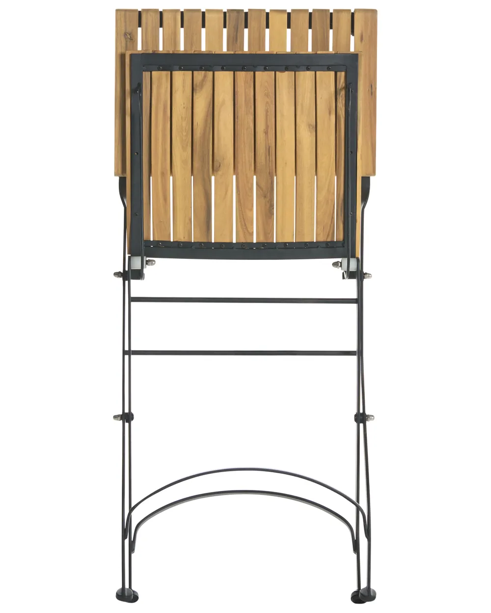 Set of 2 Garden Chairs LASCARI Armless Acacia Wood Light Brown_1074271