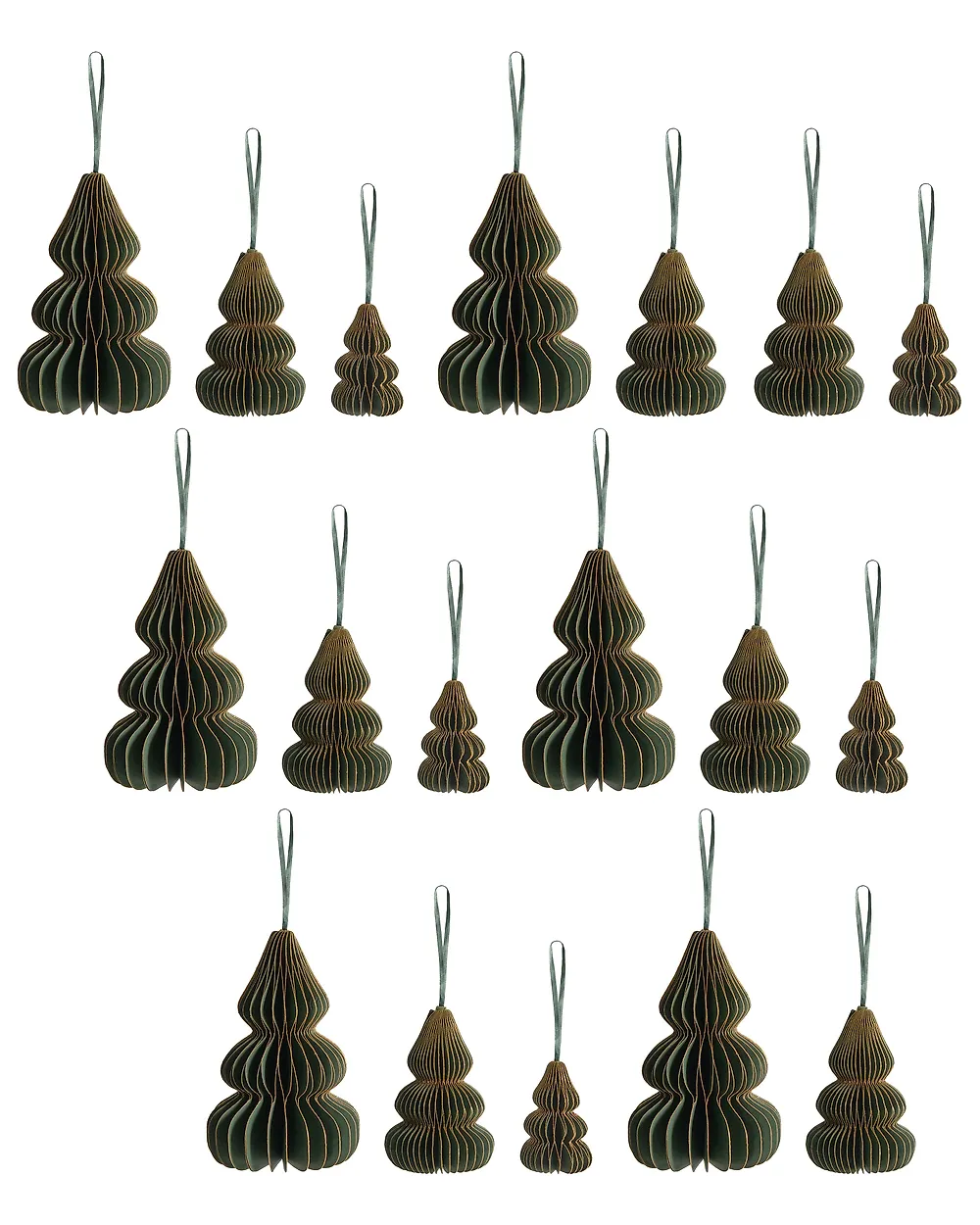 Set di 19 decorazioni per l'albero di Natale ORKLA Carta Verde_1188384