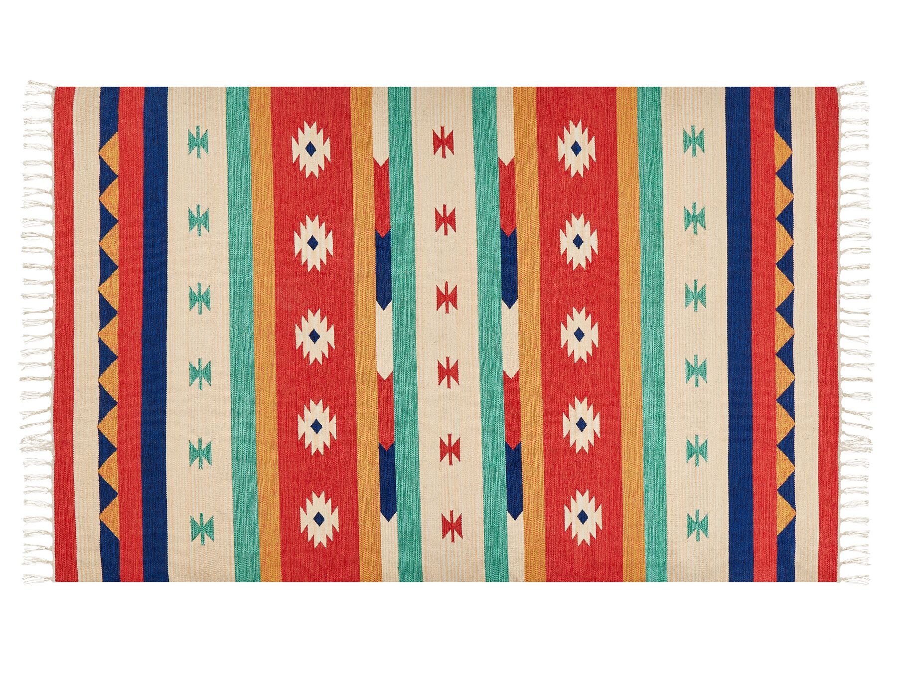 Cotton Kilim Rug 140 x 200 cm Multicolour MARGARA_869752