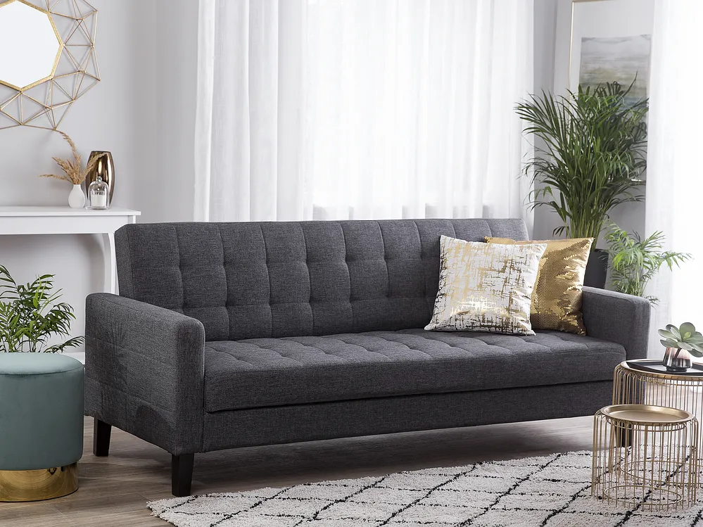 Sofa rozkładana dla 3 osób VEHKOO Ciemnoszary