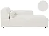 Chaise longue izquierda HELLNAR Bouclé Blanco crema