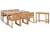 6 Seater Certified Acacia Wood Garden Dining Set with Trolley SASSARI II_923793