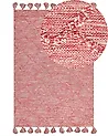 Alfombra NIGDE Rojo 160 x 230 cm Algodón