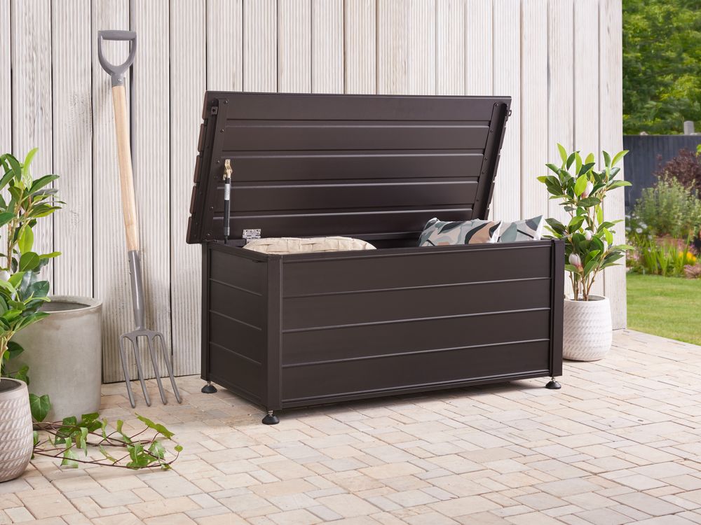 Úložný box CAMPALTO 113 cm 50 cm Kov Tmavohnedá