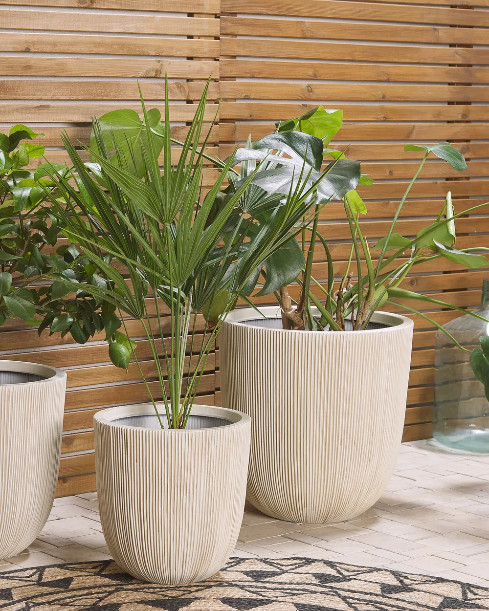 Plant Pot Beige / White CHIOS Various Sizes