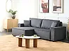 Corner Sofa Bed KARILA with Storage Fabric Dark Grey Right Hand
