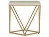 Beistelltisch beige / gold Marmor Optik quadratisch 50 x 50 cm MALIBU_791857