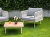 Ensemble de jardin 5 places avec table gris SENISE_928177