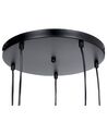 5 Light Glass Pendant Lamp Black NOEL_884297