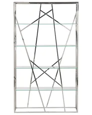 4 Tier Shelving Unit HOXIE 175 cm Metal Silver_757515
