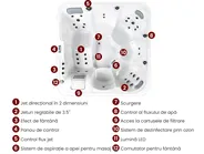 Jacuzzi exterior cu LED CALIMA Alb_967608