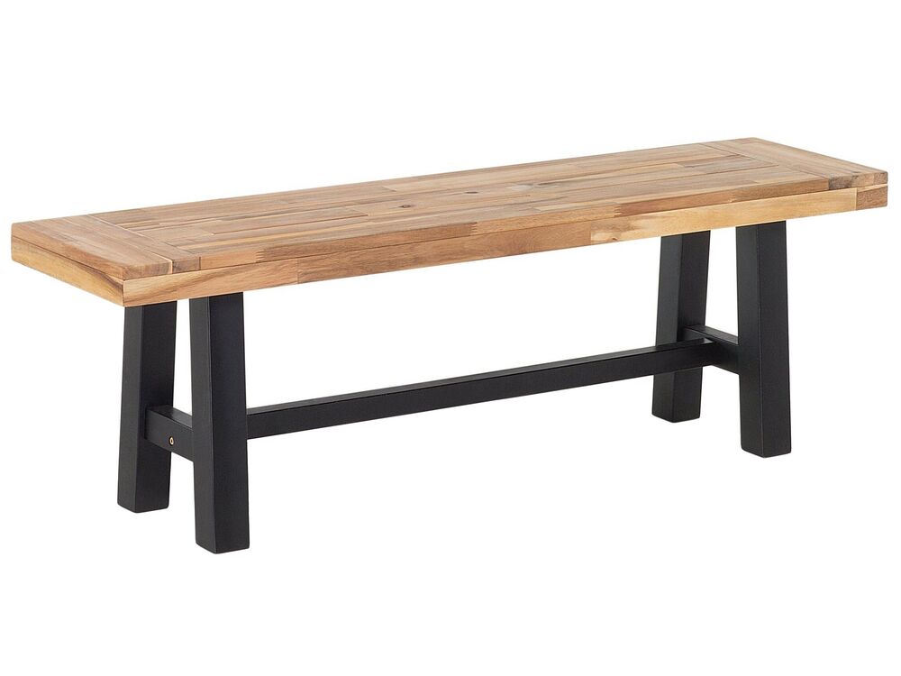 Garden Bench SCANIA 140 cm Acacia Wood Black