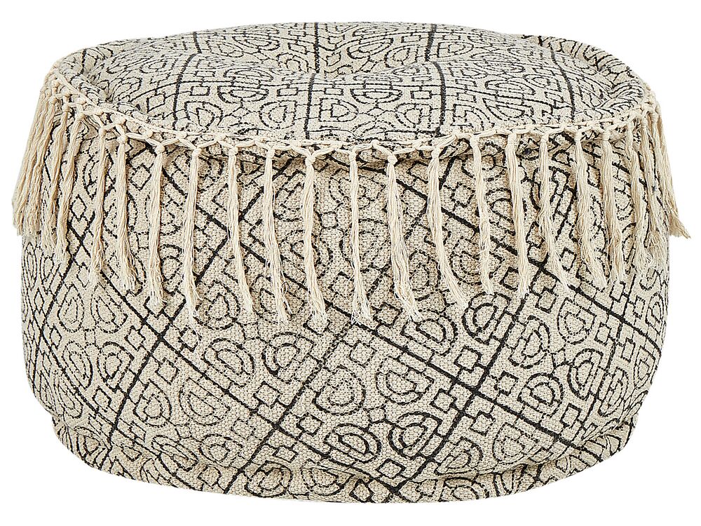 Patterned pouffe discount