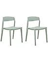 Set of 2 Dining Chairs SOMERS Mint Green