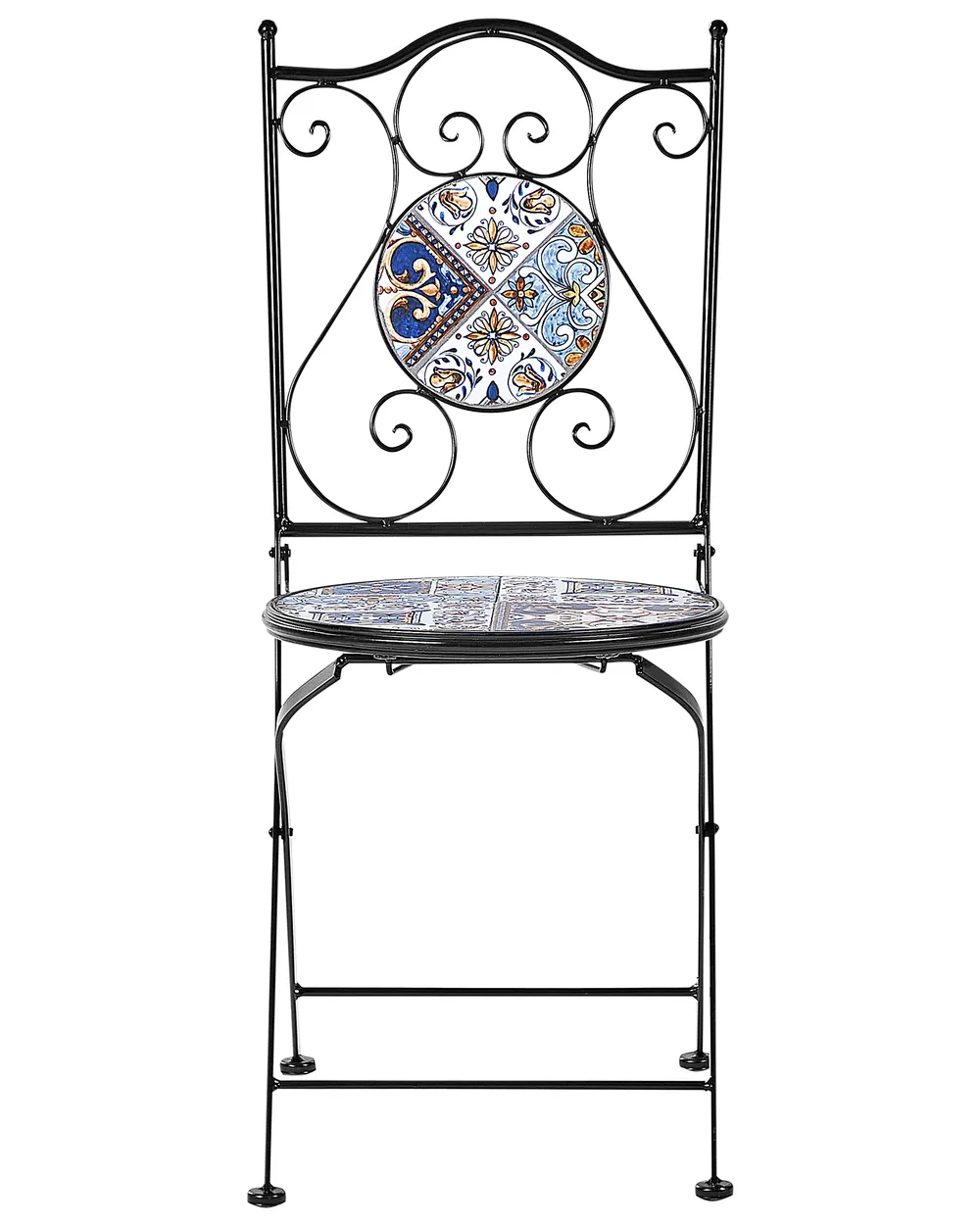 Set of 2 Garden Chairs CIVITA Metal Black_919774
