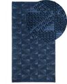 Alfombra de lana azul marino 80 x 150 cm SAVRAN_750377