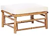 Garden Ottoman CERRETO Bamboo Off-White