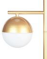 Stehlampe Metall gold / weiß 160 cm Glaskugeln SABINE_878344