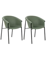 Set di 2 sedie da pranzo AMES Verde scuro_1078573