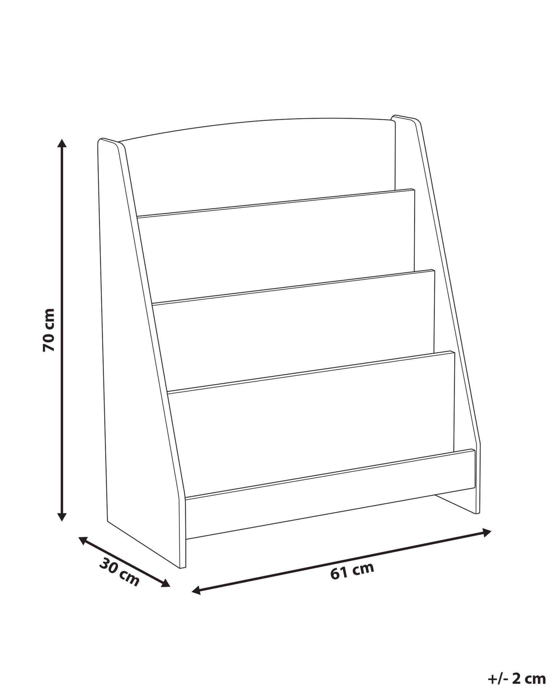 4 Tier Bookcase Light Wood LILOET_950057