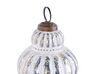 Set of 6 Glass Baubles Silver CREMEUX _899757