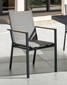 Set of 4 Garden Chairs Black BUSSETO_843313