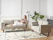 Sofa 2 Seater NURMO Fabric Taupe_943646