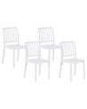 Zestaw 4 krzeseł ogrodowych biały SERSALE_820157