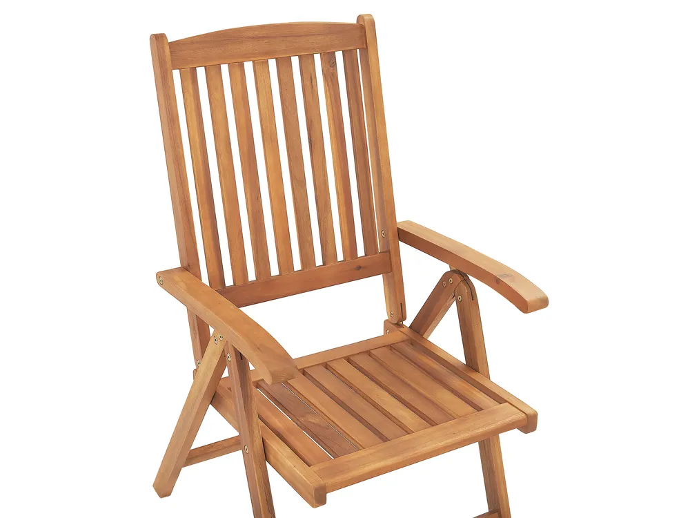 Bistro Set Folding JAVA Acacia Wood Light Brown_785501