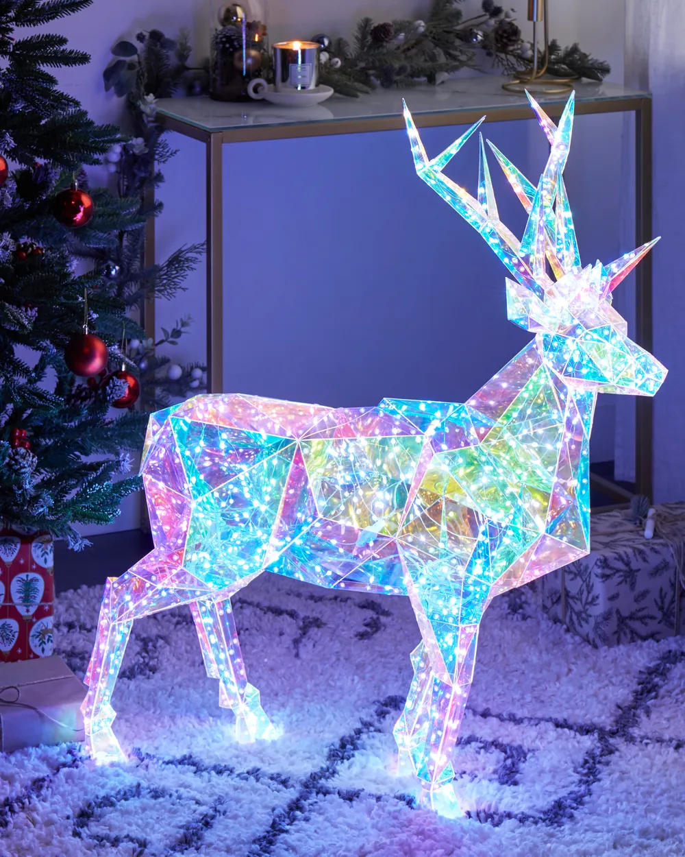 Dekoracja ogrodowa LED POLARIS 90 cm Renifer Kolorowy