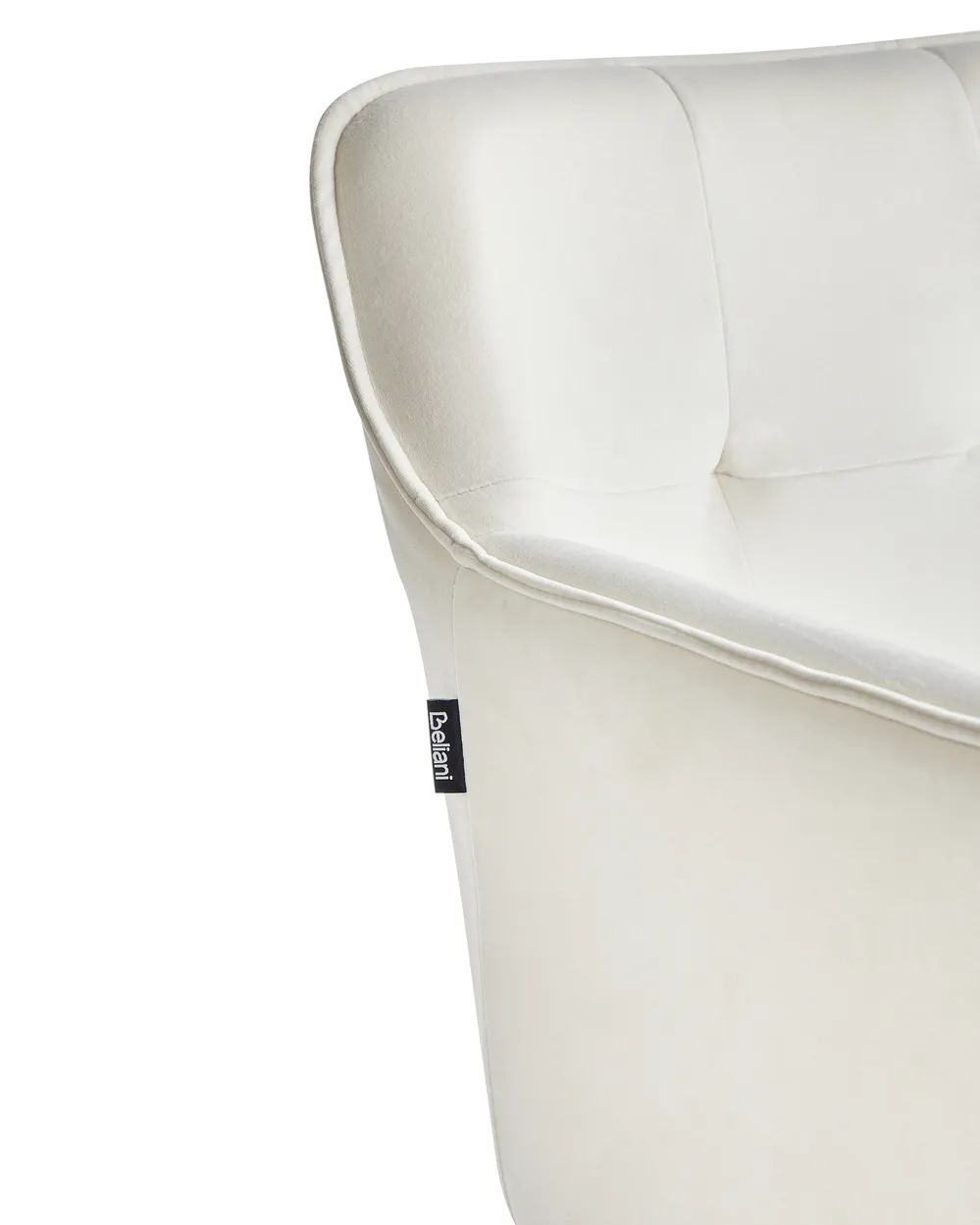 Set di 2 sedie da pranzo JASMIN Velluto Beige chiaro_1029841