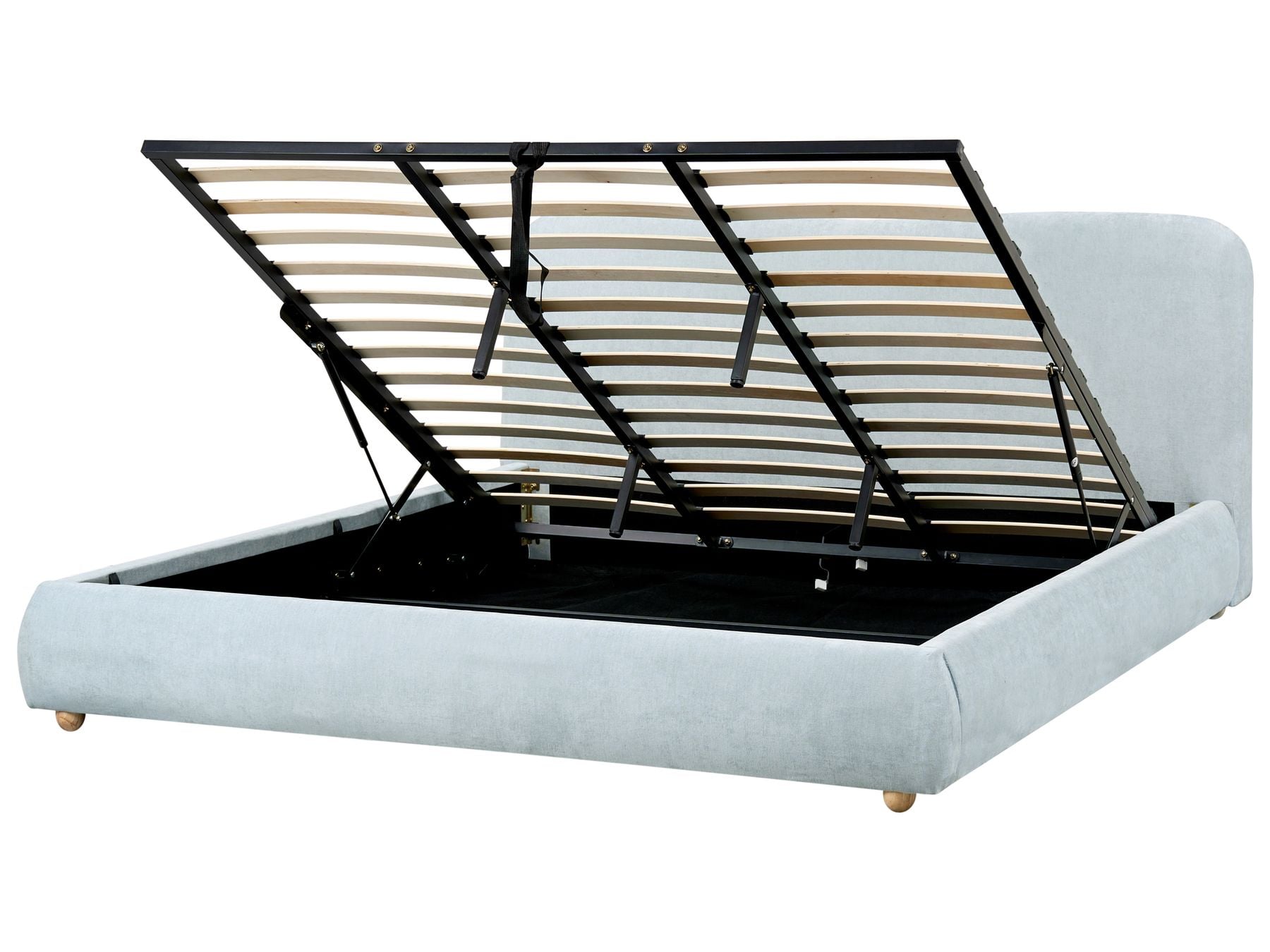 Łóżko z pojemnikiem 180 x 200 cm jasnoniebieskie BLAGNAC_971873