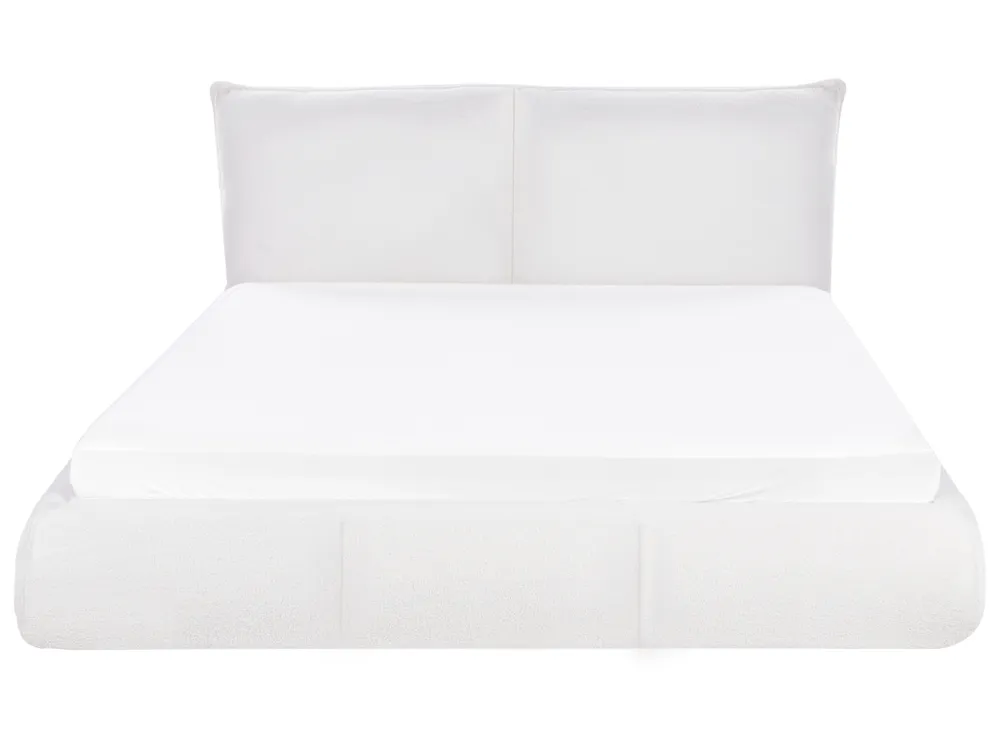 Wasserbett Bouclé VINAY 160 x 200 cm Weiß_945832