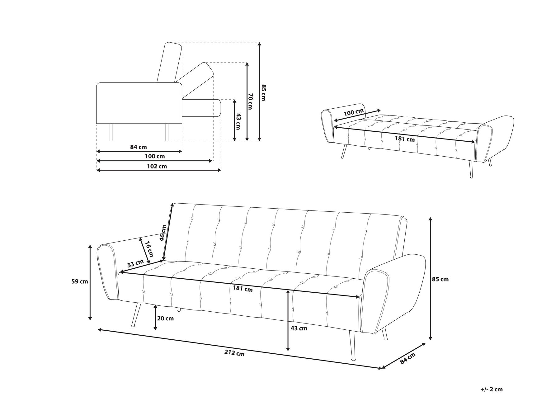 Velvet Sofa Bed Beige SELNES_967638 Velvet Sofa Bed Beige SELNES_967638