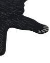 Vloerkleed wol zwart 100 x 160 cm BAGHEERA_874859