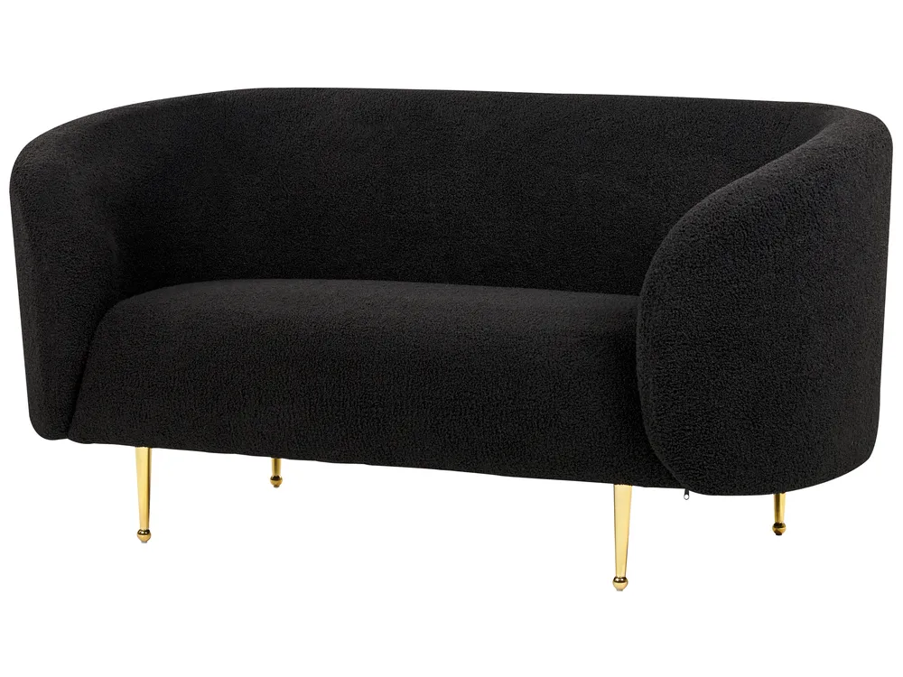 Sofa 2 Seater LOEN Boucle Black_867939