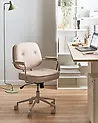 Desk Chair PARAMUS Faux Leather Beige