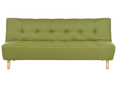 Canapé-lit 3 places en tissu vert ALSTEN