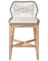 Set of 2 Garden Bar Chairs Light Wood TALAMONE_932194