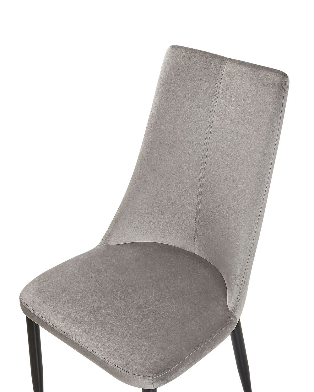 Set of 2 Dining Chairs CLAYTON Velvet Dark Grey Beliani