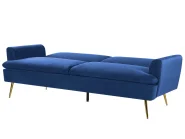 Sofa Bed 3 Seater VETTRE Velvet Navy Blue_787962
