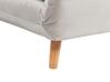 Sofa rozkładana welurowa jednoosobowa jasnoszara SETTEN_875020