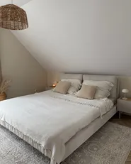 Bed Corduroy MELLE 180 x 200 cm (EU Super King) Light Beige_989203