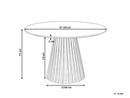Dining Table MESILLA Black 120 cm 120 cm Acacia Wood_906728