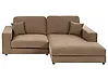 Corner Sofa LOFOTEN Fabric Brown Left Hand
